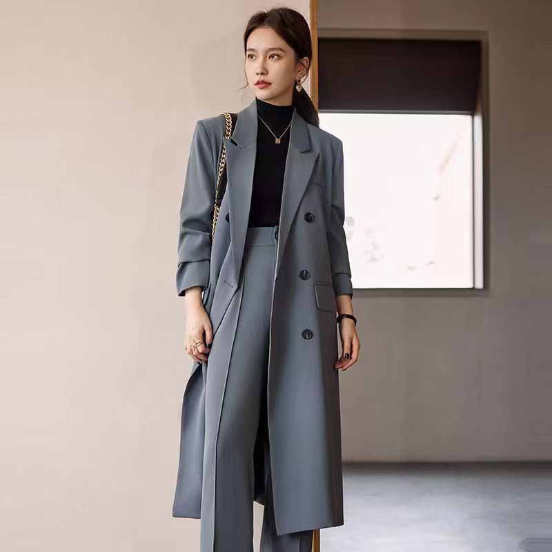 Men'S Fashion X - FANAN Elegant Long Trench Coat ผู้หญิงเกาหลี