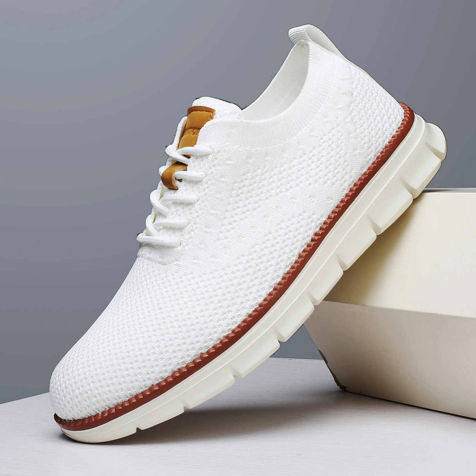 Mens Fashion Trainers - รองเท้าลำลองผู้ชาย รองเท้าอ็อกซ์ฟอร์ดสไตล์ Breeze ทันสมัย รองเท้าทางการ รองเท้าธุรกิจ