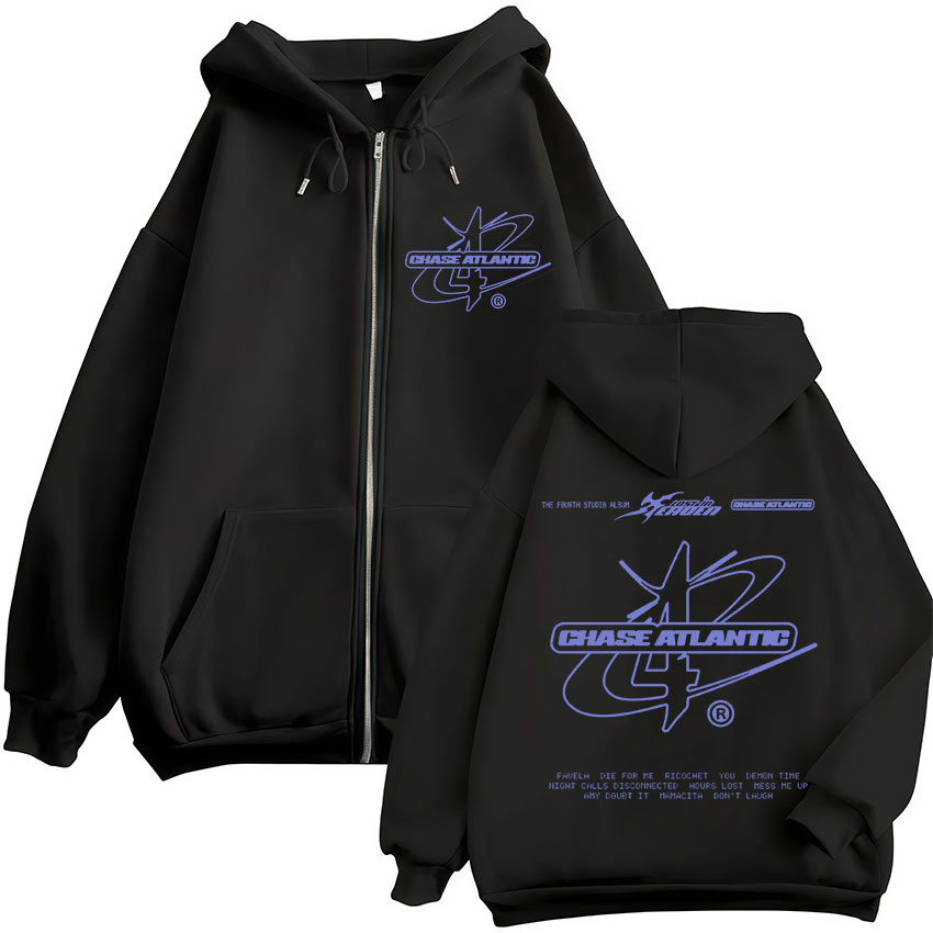 เสื้อฮู้ดซิปพิมพ์ลายวงร็อค Cha - Mens Fashion Zip Up Hoodies บทวิจารณ์และราคา