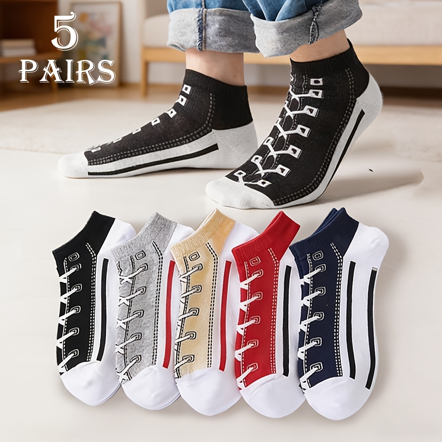 ถุงเท้าผู้ชายแบบสั้น 5 คู่ สำห - Socks Ankle Men บทวิจารณ์และราคา