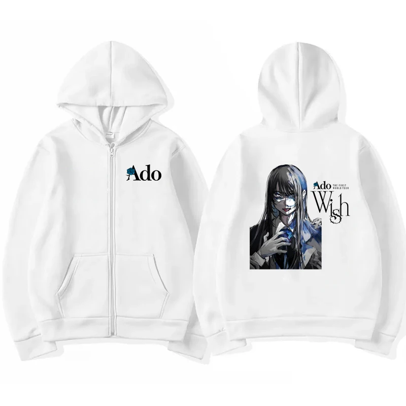 เสื้อฮู้ดซิปพิมพ์ลายกราฟิก Ado - Mens Fashion Zip Up Hoodies บทวิจารณ์และราคา