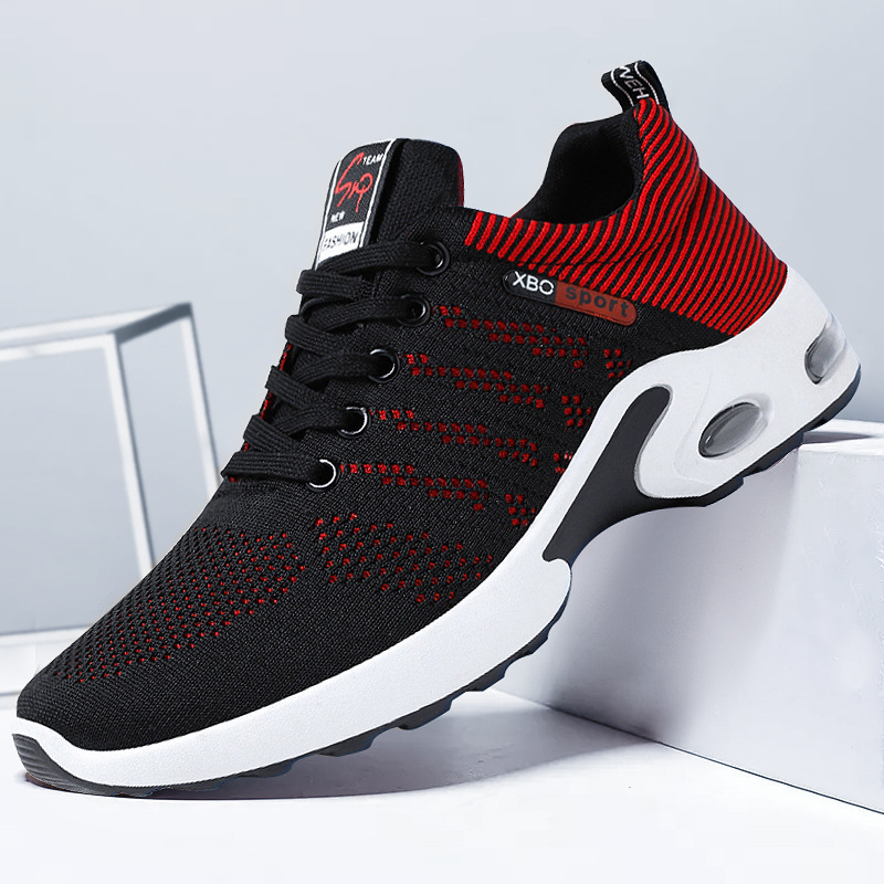 รองเท้าวิ่งแบบผูกเชือกระบายอาก - Mens Fashion Trainers บทวิจารณ์และราคา