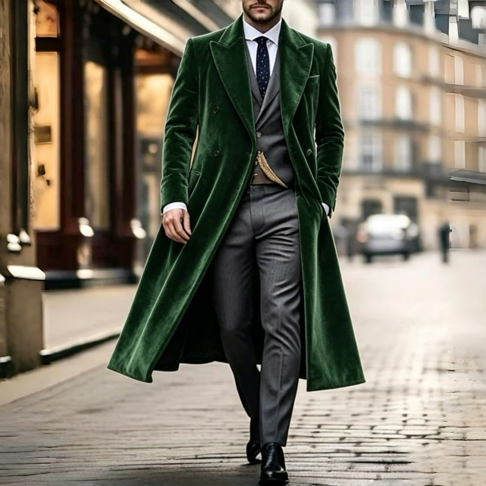 เสื้อสูทกำมะหยี่ทรงยาวสำหรับผู - Men'S Fashion X บทวิจารณ์และราคา