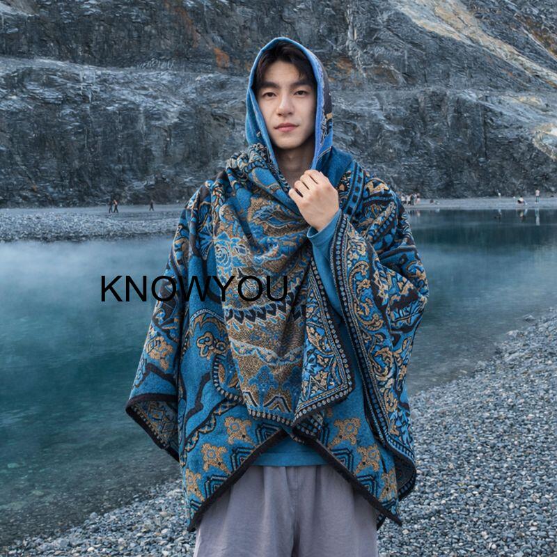 ผ้าคลุมไหล่หนาสำหรับผู้ชายสำหร - Men'S Fashion With Hat บทวิจารณ์และราคา