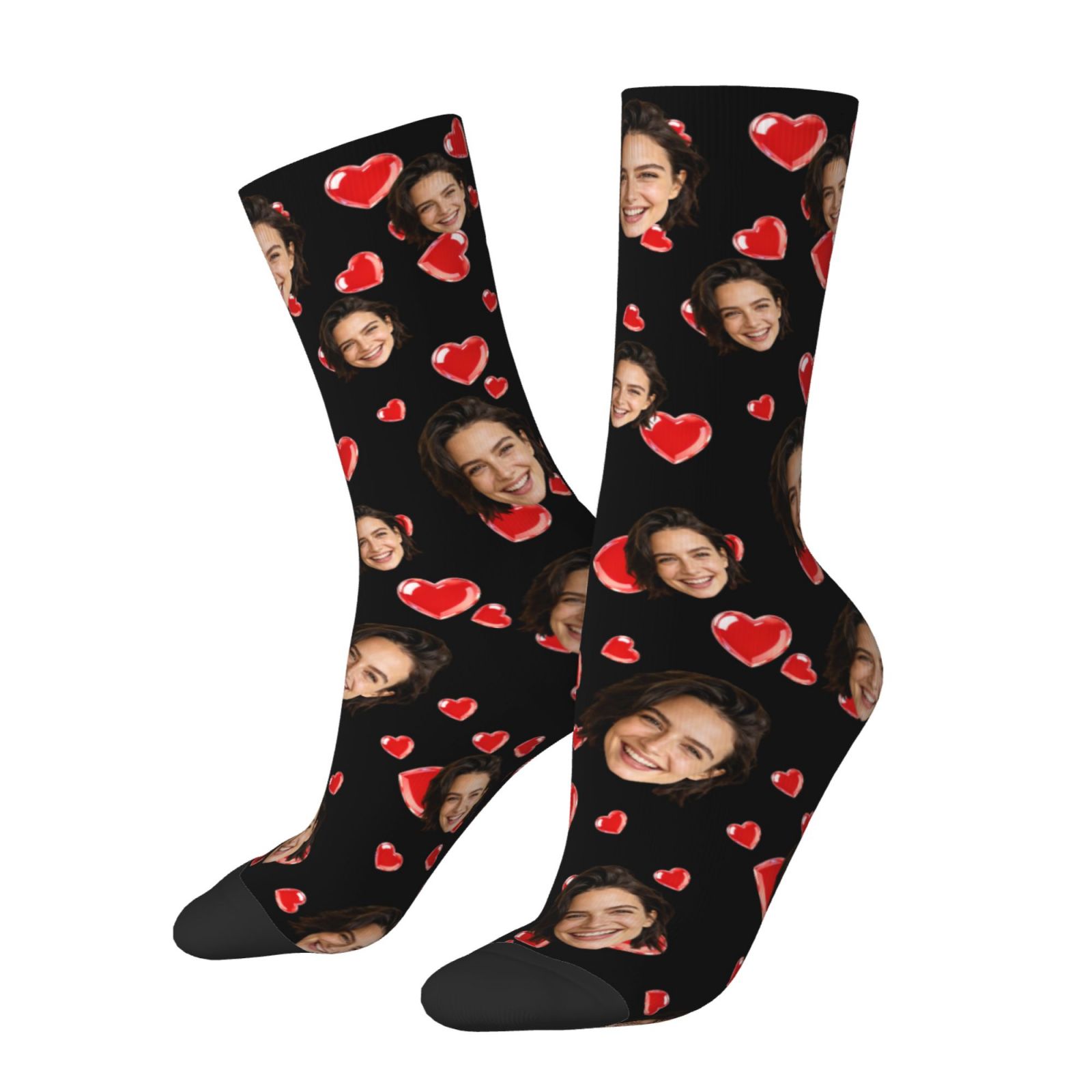 ถุงเท้าพิมพ์ลายรูปหน้าคนแบบกำห - Socks Ankle Men บทวิจารณ์และราคา