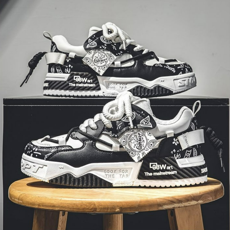 รองเท้าสเก็ตแฟชั่น รองเท้าผ้าใ - Mens Fashion Trainers บทวิจารณ์และราคา