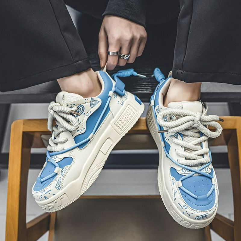 รองเท้าสเก็ตแฟชั่น รองเท้าผ้าใ - Mens Fashion Trainers บทวิจารณ์และราคา